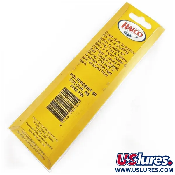 Halco Poltergeist 80, 17g, Fire Fin, Esca Artificiale #24305