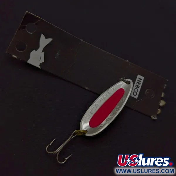 Nebco Pixee, 7g Nichel / Rosso UV Glow, Cucchiaino Ondulante #24353