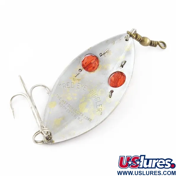 Hofschneider Red Eye Wiggler, 25g Argento/Ottone/Occhi Rossi, Ondulante #24361