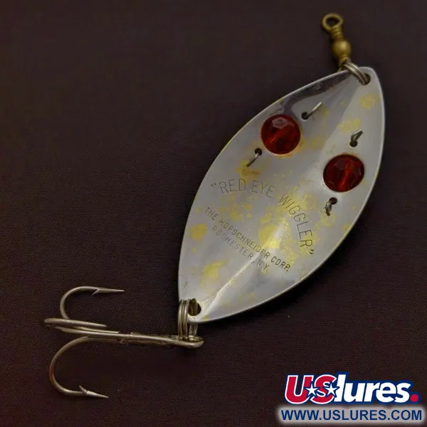 Hofschneider Red Eye Wiggler, 25g Argento/Ottone/Occhi Rossi, Ondulante #24361