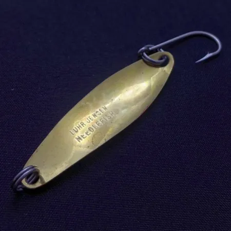 Luhr Jensen Needlefish 2, 3g, Bianco/Rosso/Ottone, Ondulante da Traina #24417