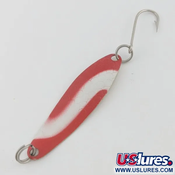Luhr Jensen Needlefish 2, 3g, Bianco/Rosso/Ottone, Ondulante da Traina #24417