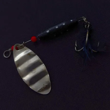 Dolphin Marble Spinner, 7g nichel/nero, cucchiaino rotante #24421