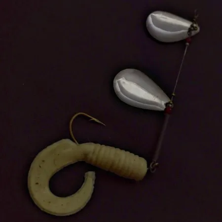 Worth Double Blade Spinner, Nichel, 5 g, Grub, #24502