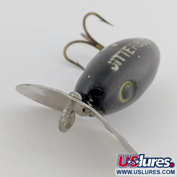 Arbogast Jitterbug Esca di superficie, Nero, 4 g, Paletta metallo, #24507
