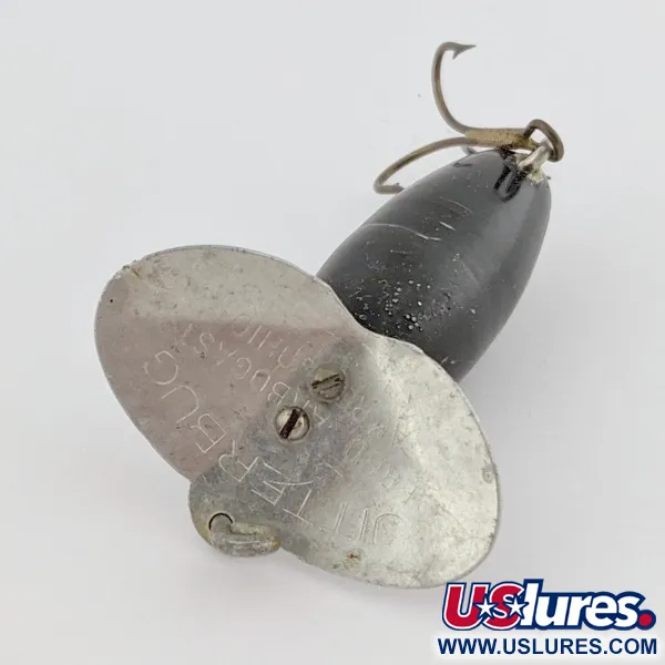 Arbogast Jitterbug Esca di superficie, Nero, 4 g, Paletta metallo, #24507