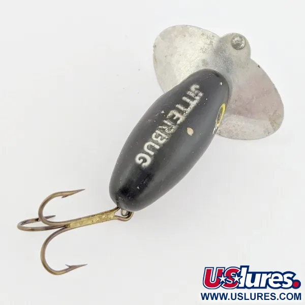 Arbogast Jitterbug Esca di superficie, Nero, 4 g, Paletta metallo, #24507
