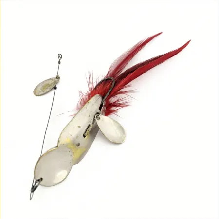 Heddon Queen Stanley Spinnerbait, Nichel, 14g, Piume Rosse, #24741