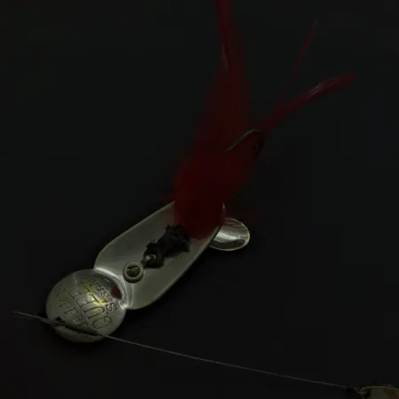 Heddon Queen Stanley Spinnerbait, Nichel, 14g, Piume Rosse, #24741