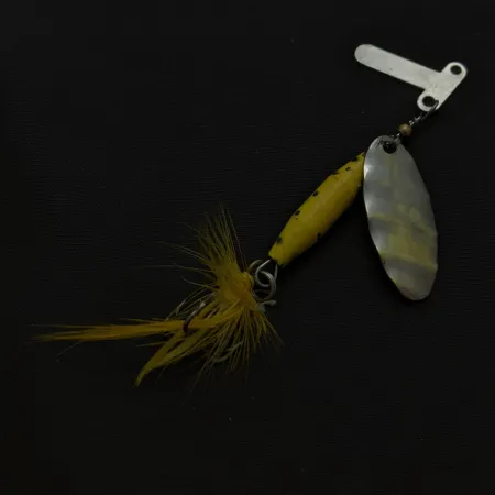 Mar-Lynn Tri-D Spinner, Nichel/Giallo, 1/4 oz (7 g), Tri-D blades, #24786