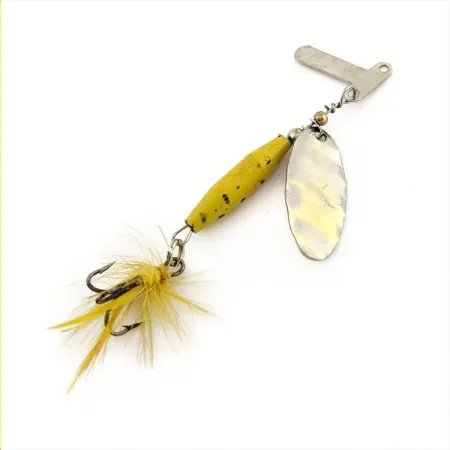 Mar-Lynn Tri-D Spinner, Nichel/Giallo, 1/4 oz (7 g), Tri-D blades, #24786