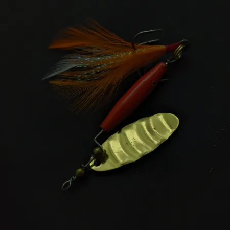Rotante Worth #301, Rosso Nero Oro, 9g, Ancora Piumata, #24813