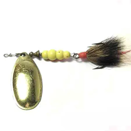 Mepps Aglia Cucchiaino rotante, Ottone, 14g, Piumaggio, #0011