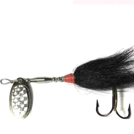 Buchertail 500 Rotante, Nickel/Nero/Ologramma, 17g, Bucktail, #0017