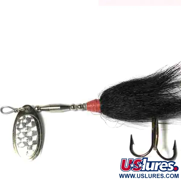 Buchertail 500 Rotante, Nickel/Nero/Ologramma, 17g, Bucktail, #0017