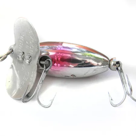 Fred Arbogast Jitterbug Esca Topwater, Black/Nickel/Pink, 7g, #0085