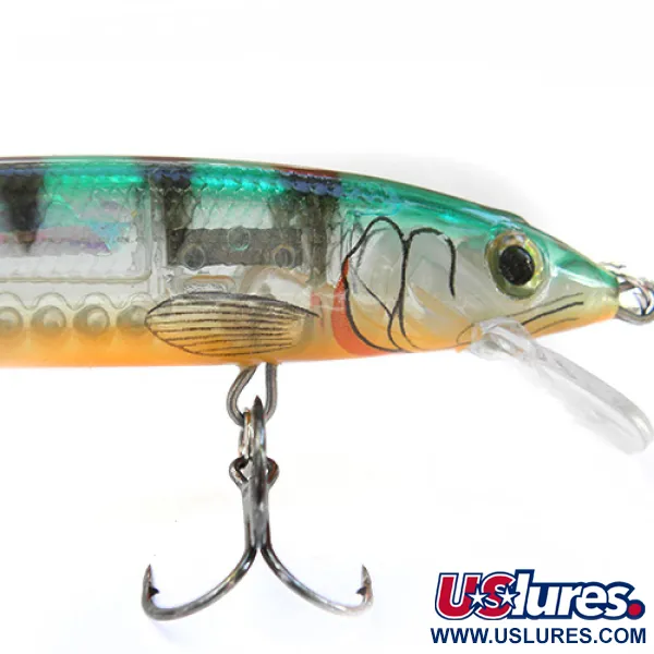 Rapala Husky Jerk Suspending, Trasparente/Arancio/Verde, 12g, #0088