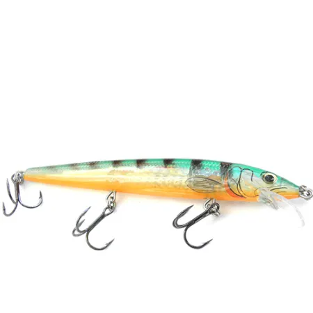 Rapala Husky Jerk Suspending, Trasparente/Arancio/Verde, 12g, #0088