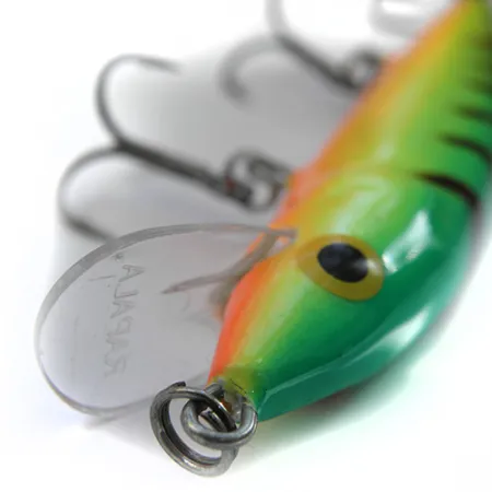Rapala Husky Jerk Wobbler, Verde/Giallo/Arancio, 12g, Rattle, #0089