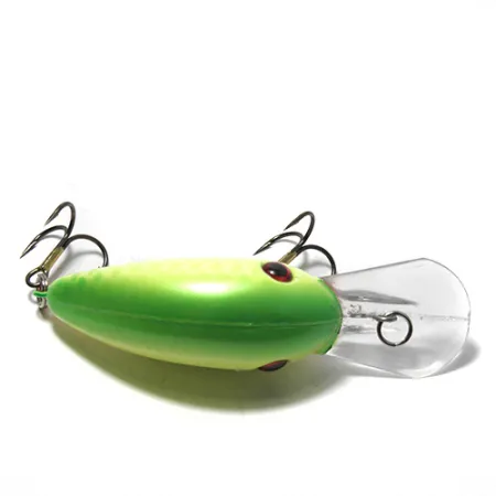 Strike King Pro 3 Crankbait, Giallo/Verde, 10g, Nuoto 2.4m, #0103