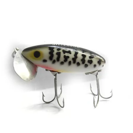 Fred Arbogast Jitterbug esca superficie, Tiger/Bianco/Nero, 14g, #0145