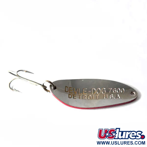 Dardevle Devle Dog Ondulante, Rosso / Bianco, 10g, Vintage, #0169