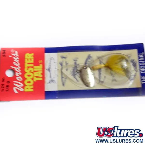 Worden’s Original Rooster Tail Cucchiaino, Giallo, 1.18g, Piuma, #0182