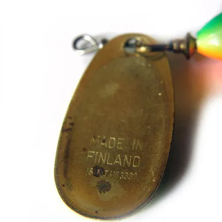 Blue Fox Super Vibrax 2 Minnow Rotante, Verde/Giallo/Arancio, 8g, #0227