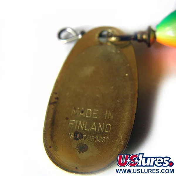 Blue Fox Super Vibrax 2 Minnow Rotante, Verde/Giallo/Arancio, 8g, #0227