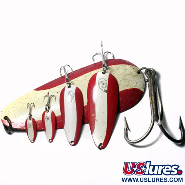 Eppinger Dardevle Huskie Devle Ondulante, Rosso/Bianco, 91g, Paletta, #0245