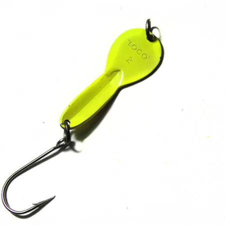 Ondulante Luhr Jensen Loco 2, Giallo / Rosso, 9g, Vintage, #0246