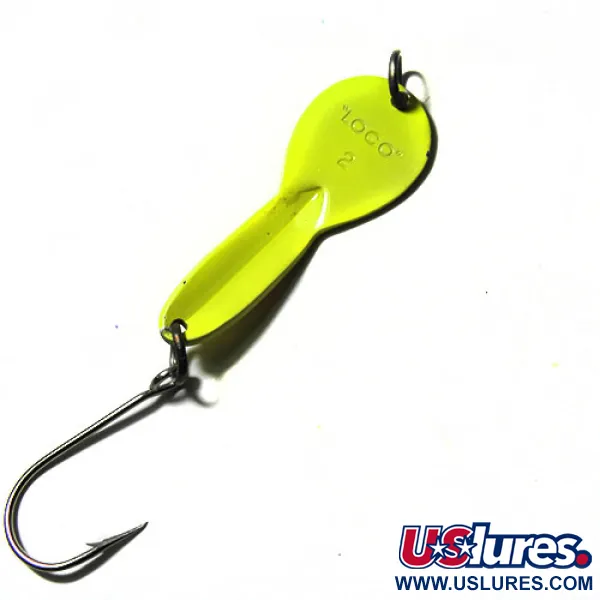 Ondulante Luhr Jensen Loco 2, Giallo / Rosso, 9g, Vintage, #0246