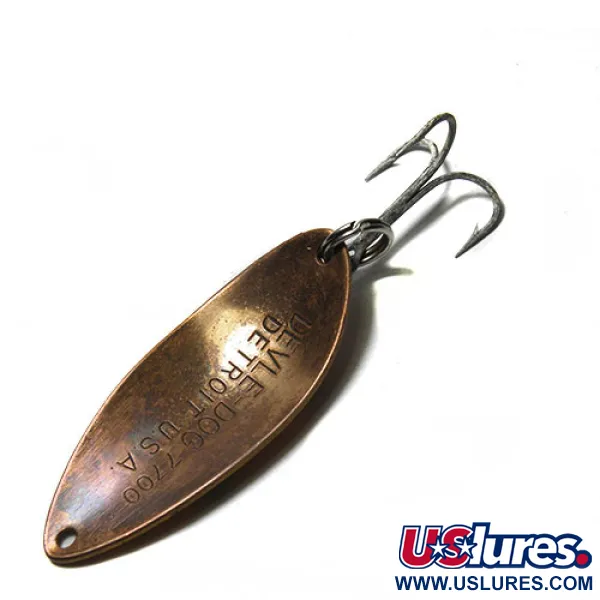 Dardevle Devle Dog Ondulante, Giallo/Verde/Arancio, 14g, Nido d'ape, #0260