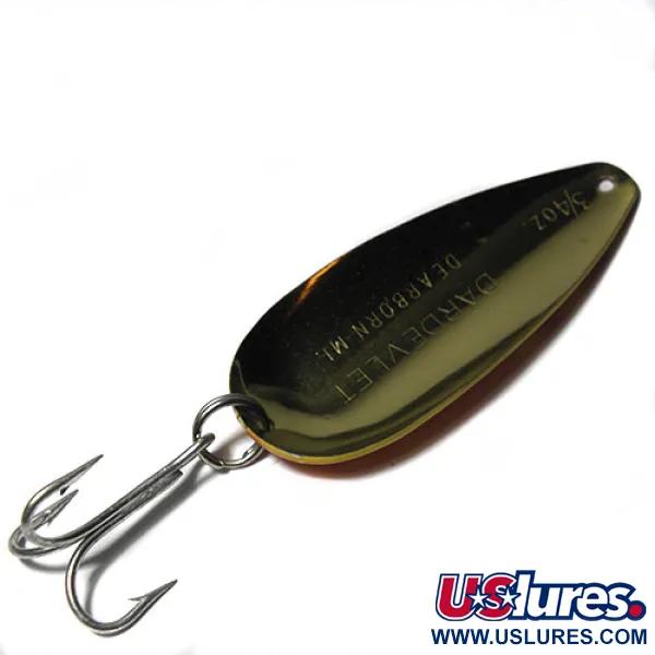 Eppinger Dardevle Dardevlet Ondulante, Giallo/Rosso, 21g, Ottone, #0275