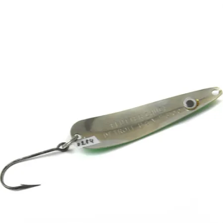 Dardevle Flutter-Chuck Ondulante, Bianco/Verde Fluo, 8g, Bordo Neon, #0284