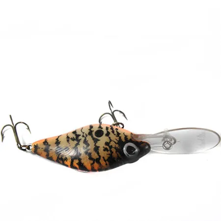 Lazy Ike Natural Ike Crankbait, Nero/Rosso/Marrone, 10g, Deep, #0357
