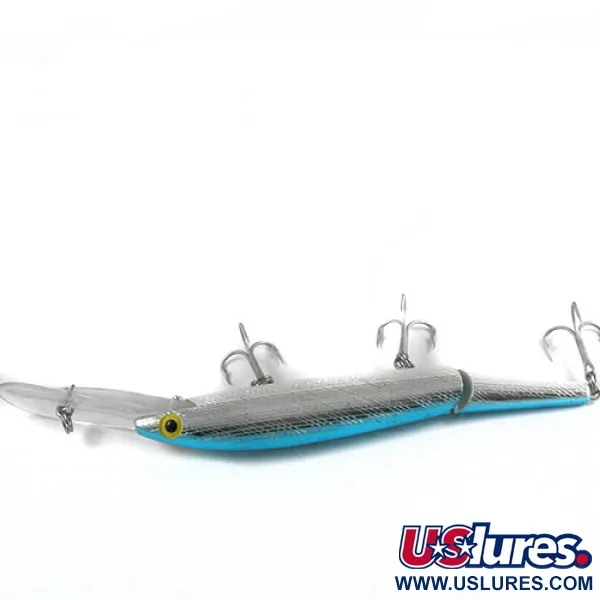 Rebel Spoonbill Minnow Jointed Articolato, Argento/Blu, 21g, Fondo, #0397