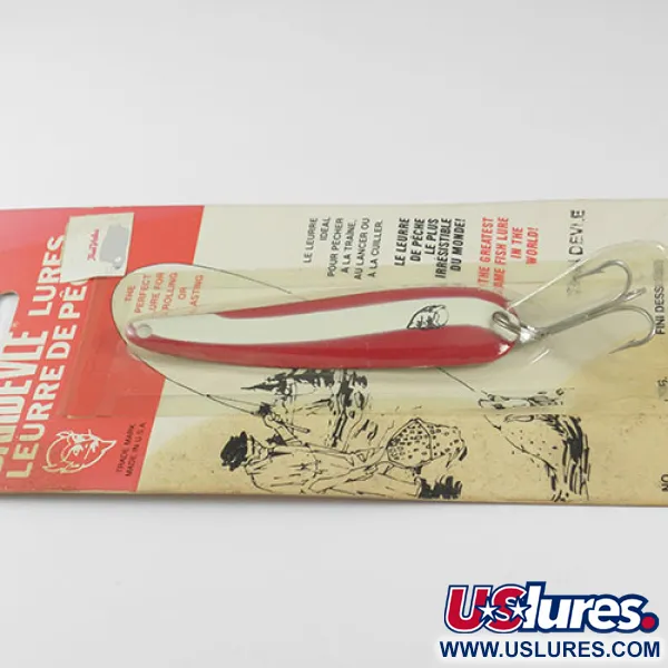 Eppinger Dardevle ThinDevle Ondulante, Rosso / Bianco, 11g, Storico, #0541