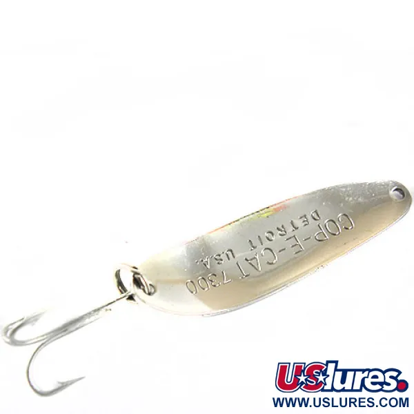 Dardevle Cop-E-Cat 7300 Ondulante, Nickel/Verde, 10g, Detroit timbro, #0653