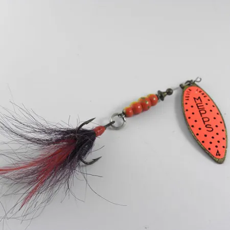 Mepps Aglia Long 4 Dressed Cucchiaino, Oro / Arancione, 17g, #0667