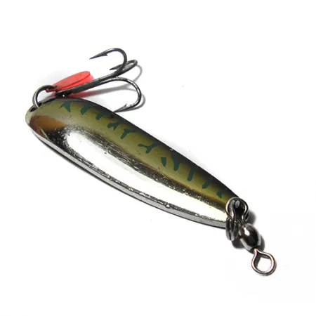 Luhr Jensen Krocodile Die #4 Ondulante, Nichel/Oro/Verde, 19g, #0067