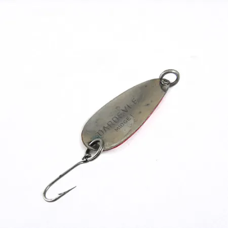 Dardevle Midget Trout Ondulante, Rosso/Bianco, 2,5g, Retro Nickel, #0731