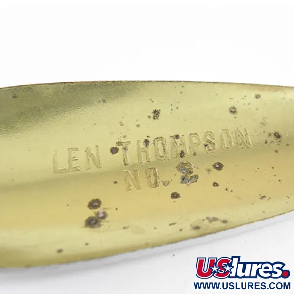 Ondulante Len Thompson #2, Rosso / Bianco, 28g, Ottone stampato, #0739