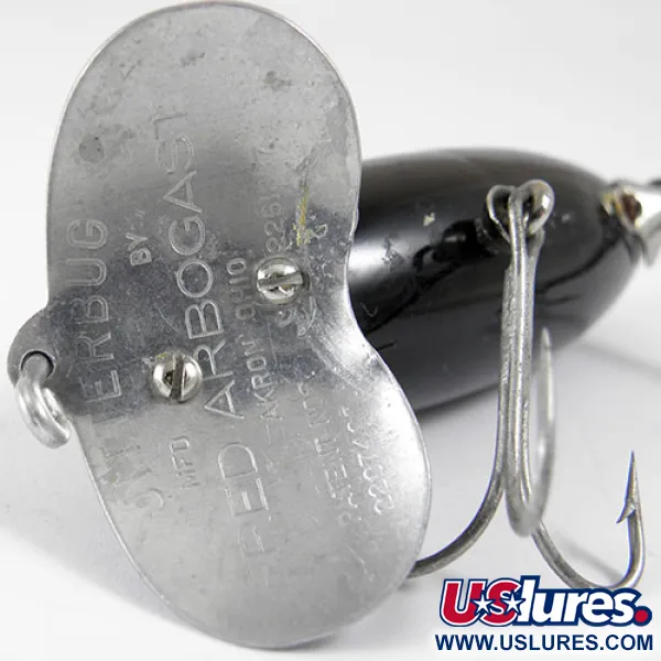 Fred Arbogast Jitterbug Esca Topwater, Nichel / Nero, 14g, #0807