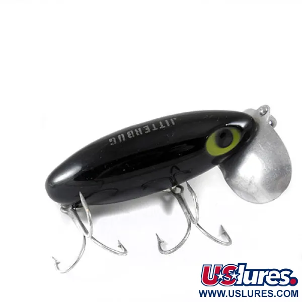 Fred Arbogast Jitterbug Esca Topwater, Nichel / Nero, 14g, #0807