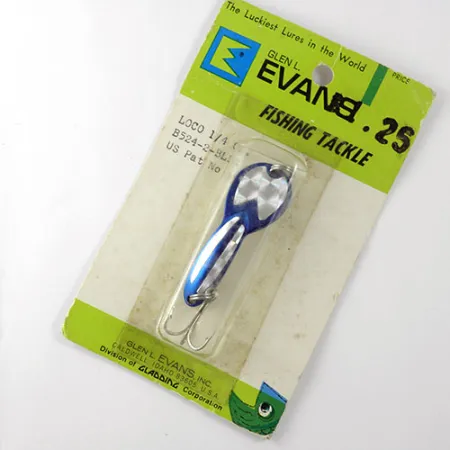 Glen Evans Loco Ondulante, Nickel / Blu, 7g, Vintage USA, #0810