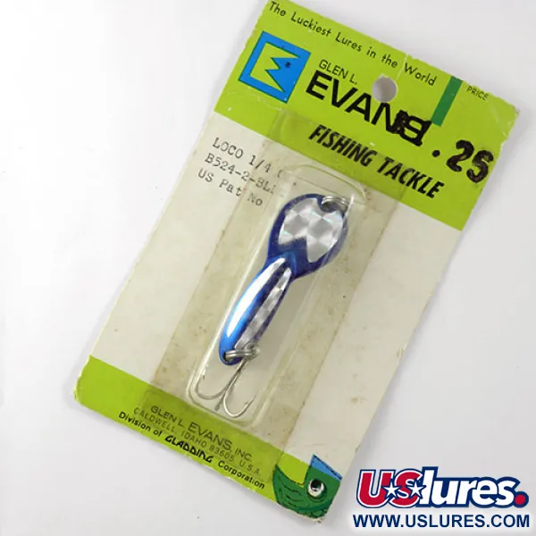 Glen Evans Loco Ondulante, Nickel / Blu, 7g, Vintage USA, #0810