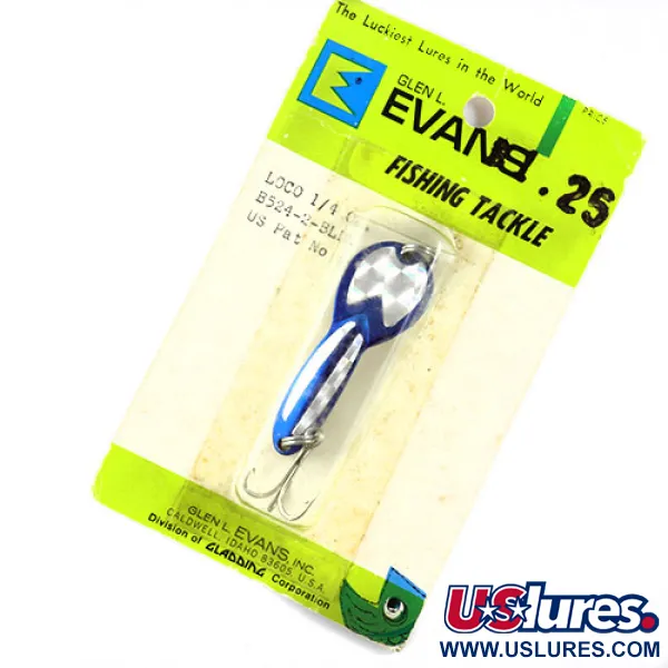 Glen Evans Loco Ondulante, Nickel / Blu, 7g, Vintage USA, #0810