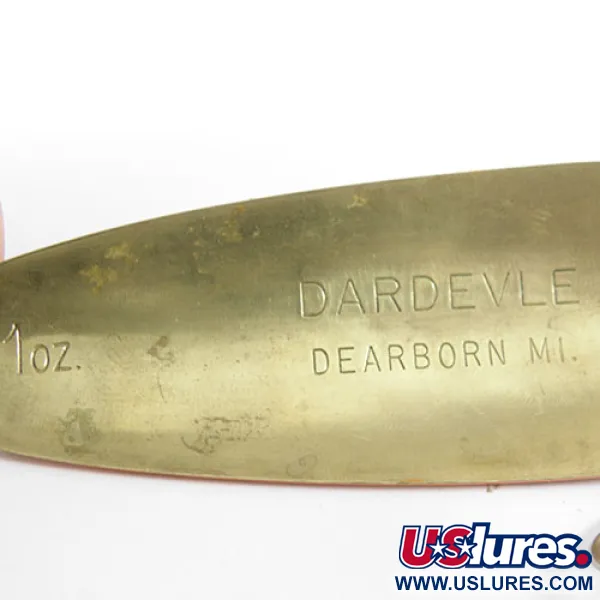 Cucchiaino Eppinger Dardevle, Bianco/Arancio/Ottone, 28g, Ottone, #0858