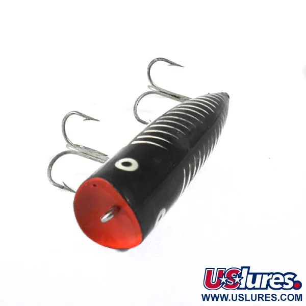 Popper Heddon Chugger Spook, Nero/Bianco/Rosso, 14g, Topwater, #0875